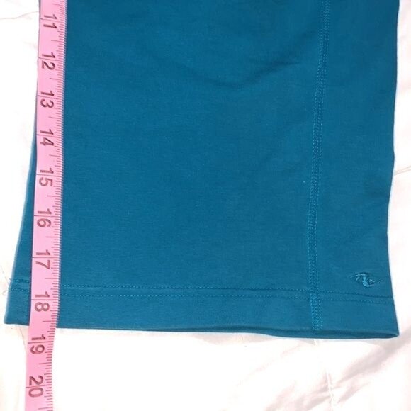 Athletic Works Womens Teal Capri Sweatpants Size L Drawstring Waist Cotton Blend - Picture 10 of 10